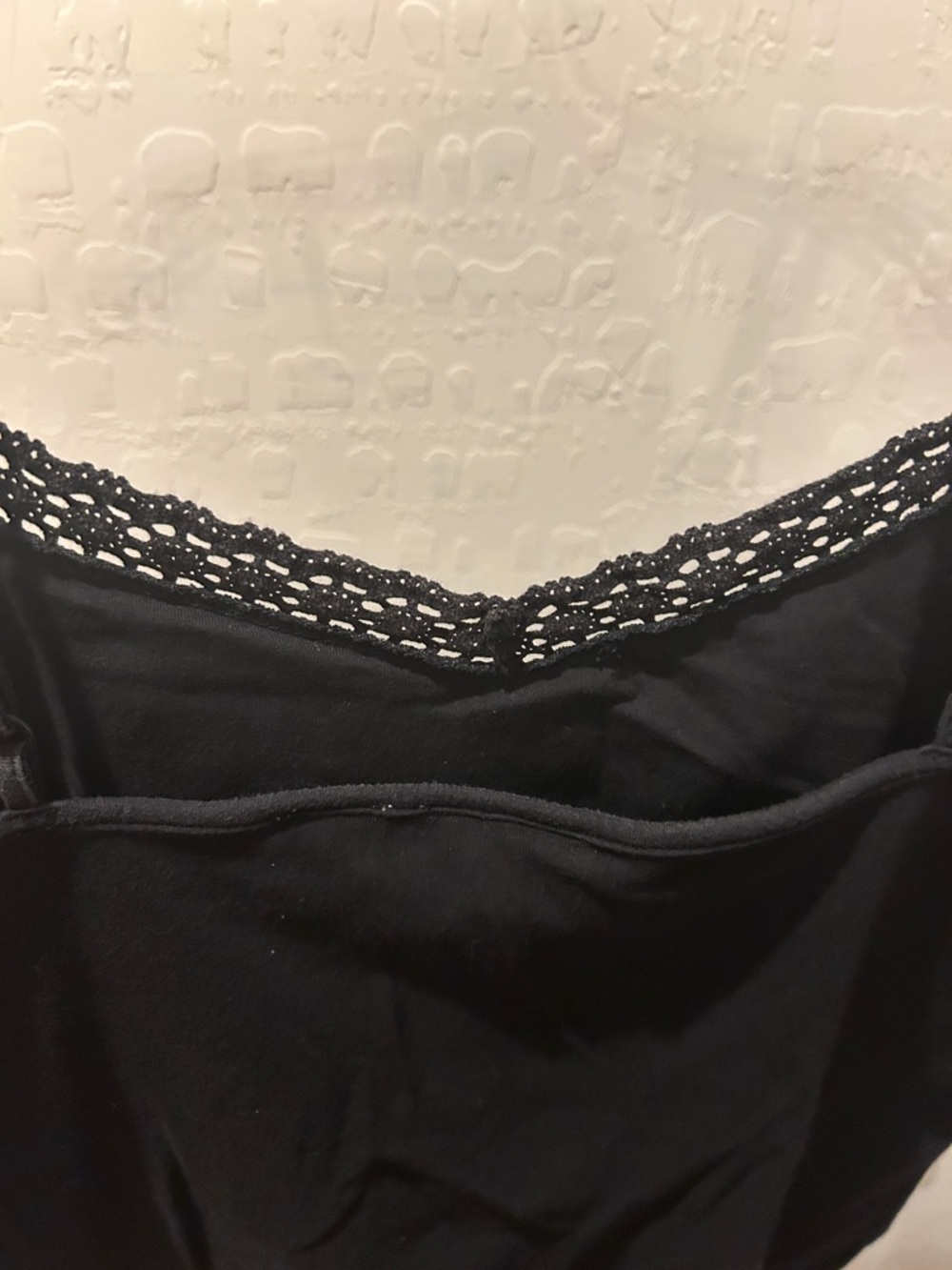 St. John's Bay Black Cami with Pink Floral Embroidery - Picture 12 of 16